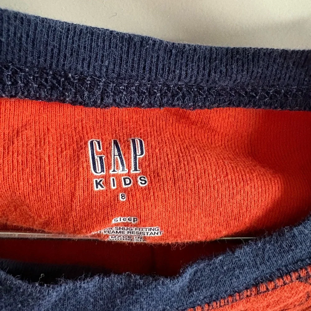 GAP Kids Dinosaur Pajama Set - Orange and Navy